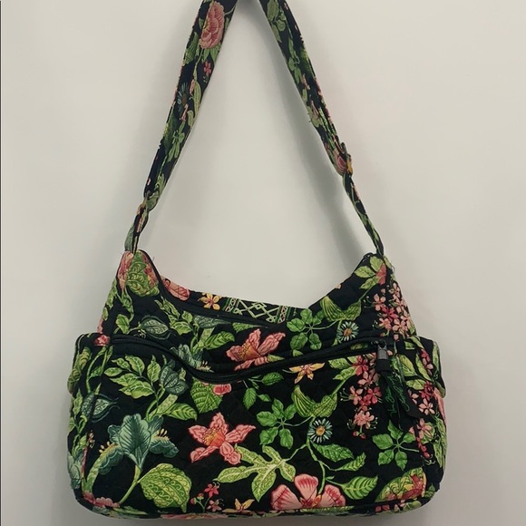 Vera Bradley Handbags - Vera Bradley bag, EUC, floral black, green & pink